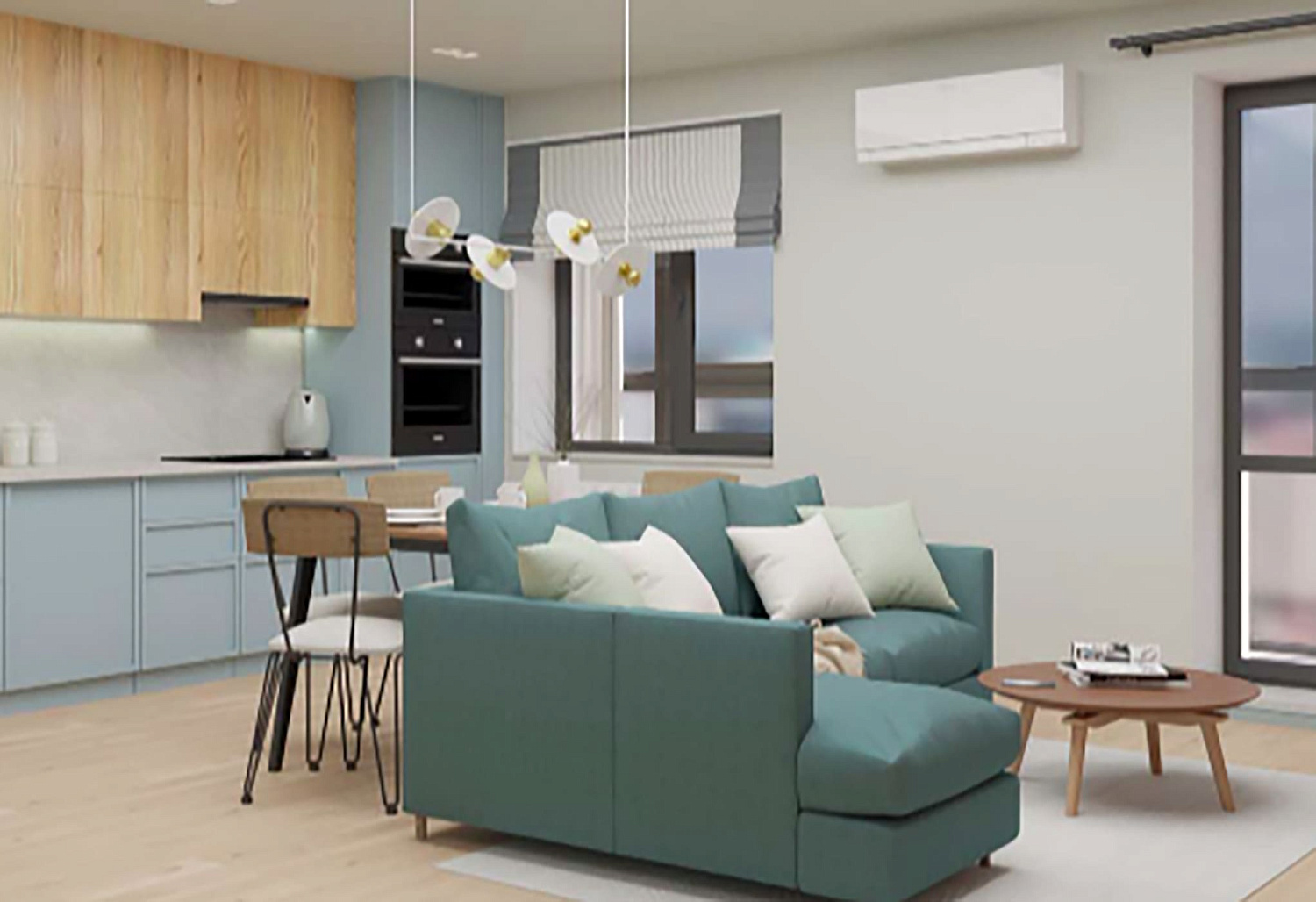 Типовой дизайн-проект однокомнатной квартиры ЖК на Троицкой (53 м2)